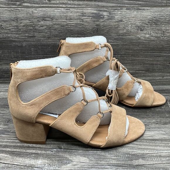 Steve Madden Womens Indea Dress Sandal - Camel Suede - Picture 4 of 7